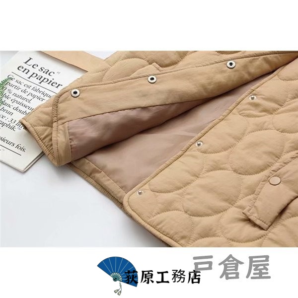 選ばれる理由 再入荷リクエスト殺到 売上急増中 数量限定中 シンプル レディース 防寒 ノーカラー 秋冬 着?せ キルティングブルゾン Vネック キルティング ボタン 新登場 大きいサイズ ショートコート カジュアル 送料無料 あったか 冬の新生活応援