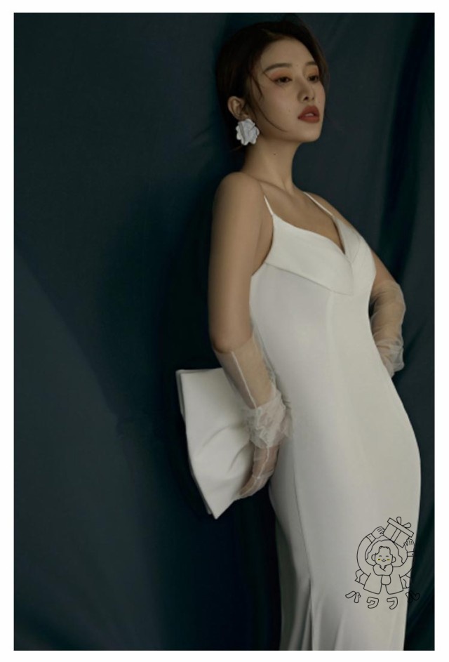 生活快適特集 店長太鼓判 フィッシュテール パフスリーブ 背中リボン取り外し可能 【パワフル】ウェディングドレス ウエディング 今だけ Vネック 新登場 マーメイドライン パーティードレス 背空き ランキング常連 トレーン付きドレス ウェディング お買い得プライス