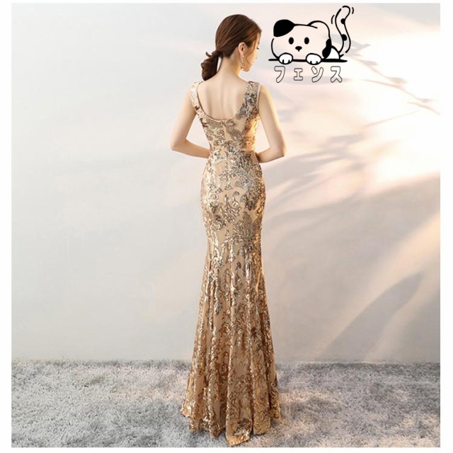 レビュー高評価商品 店長太鼓判 在庫わずか 袖なし 手作りスパンコール ロング ビッグスリット入り パーティードレス 大きいサイズ XL 発表会 ワンピース S L マーメイド 売上急増中 M 手縫 ロングドレス イブニングドレス 披露宴 2XL 軽量仕様 XS 送料無料実施中