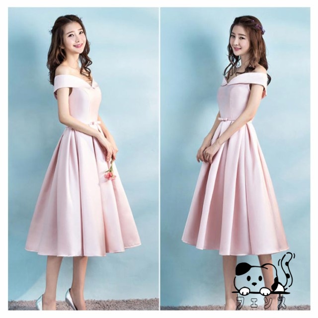 生活快適特集 毎日使える便利品 二次会 ブライズメイドドレス 売上急増中 ふんわり 謝恩会 ドレス 披露宴 招待 お呼ばれ きいサイズ Aライン フォーマルドレス ミモレ丈 花嫁 リボン 人気急上昇 今だけ 結婚式 ゲスト ウエディング サテンドレス お買い得プライス