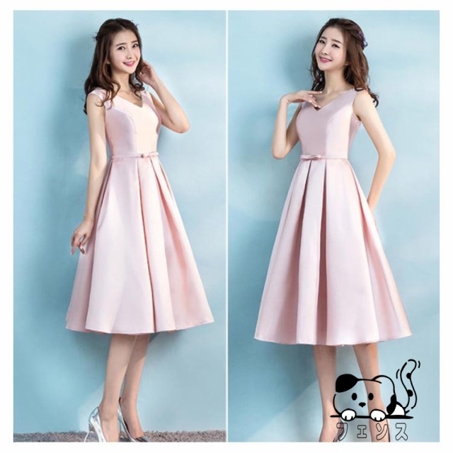 生活快適特集 毎日使える便利品 二次会 ブライズメイドドレス 売上急増中 ふんわり 謝恩会 ドレス 披露宴 招待 お呼ばれ きいサイズ Aライン フォーマルドレス ミモレ丈 花嫁 リボン 人気急上昇 今だけ 結婚式 ゲスト ウエディング サテンドレス お買い得プライス