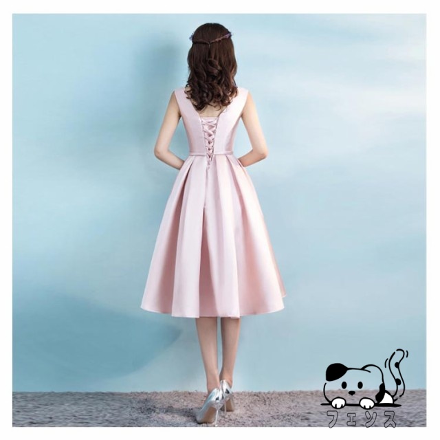 生活快適特集 毎日使える便利品 二次会 ブライズメイドドレス 売上急増中 ふんわり 謝恩会 ドレス 披露宴 招待 お呼ばれ きいサイズ Aライン フォーマルドレス ミモレ丈 花嫁 リボン 人気急上昇 今だけ 結婚式 ゲスト ウエディング サテンドレス お買い得プライス