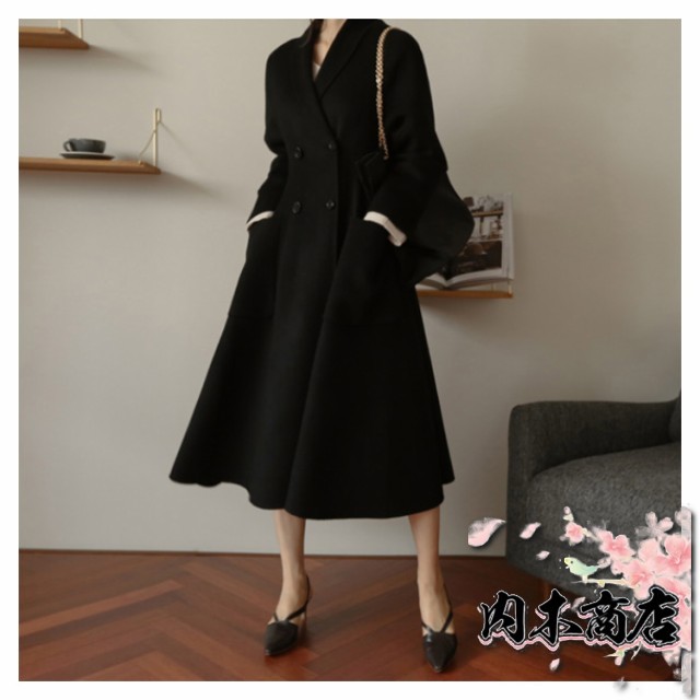 話題商品 ランキング常連 レディース 生活快適特集 ギフトにも最適 ロング M 大きいサイズ ワンピース L 40代 パーティー 冬 50代 ウール コート 30代 今だけ お呼ばれドレス フレア XL vネック ロング丈 ウールコート 上質 S アウター