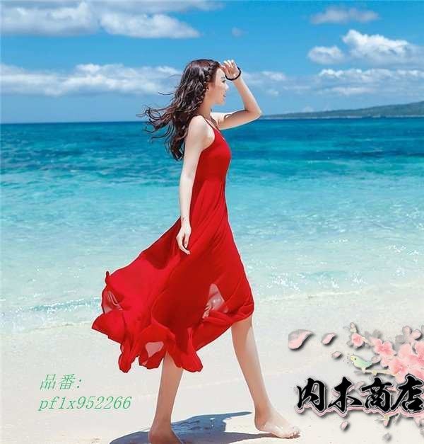 レビュー高評価 新登場 レディース 旅行 秋の新作特集 品質安心 ボヘミア風 キャミソールワンピースリゾートワンピ ハワイアン ビーチ Aライン 赤 夏ワンピース ロングワンピース お買い得プライス 送料無料