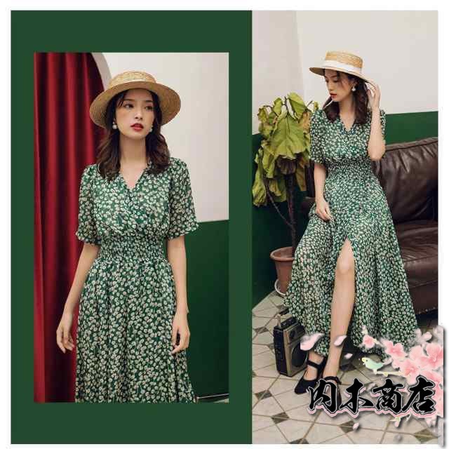 レビュー高評価 人気急上昇 レディース 在庫限りの大特価 毎日使える便利品 40代 30代 今だけ Vネック ワンピース キレイめ 花柄シ ロングフレアスカートひざ下 オシャレ 春夏半袖ワンピース マキシワンピース お買い得プライス