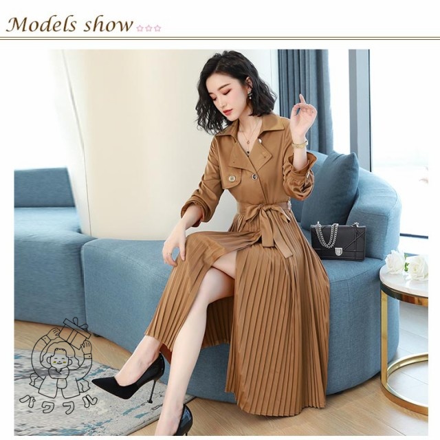 生活快適特集 ギフトにも最適 新作 今だけ エレガント 重ね着風 フェミニン 通勤 OL ドッキングワンピース 【パワフル】ドレス レディース 話題商品 ロングワンピース おしゃれ SNS話題 フレアワンピース プリーツワンピース 即納対応中