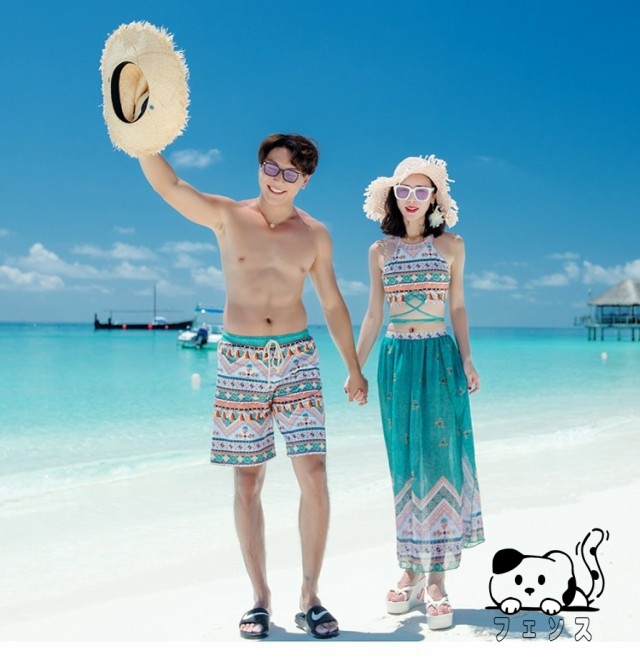 売れ筋アイテム 品質安心 レディース ビキニ 売上急増中 男女単品売り ペアビーチ 3点セット ペア水着 メンズ ミズギ お揃え サーフパンツ ご夫婦 スイムウエア カップル 話題商品 在庫わずか ペアルック 上下セット 水着 お買い得プライス