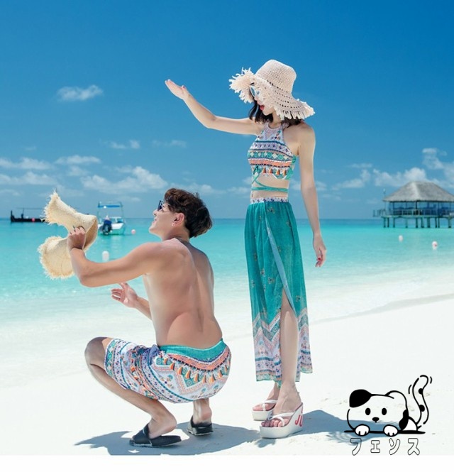 売れ筋アイテム 品質安心 レディース ビキニ 売上急増中 男女単品売り ペアビーチ 3点セット ペア水着 メンズ ミズギ お揃え サーフパンツ ご夫婦 スイムウエア カップル 話題商品 在庫わずか ペアルック 上下セット 水着 お買い得プライス