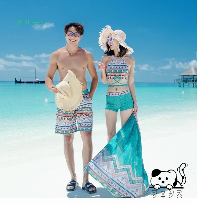 売れ筋アイテム 品質安心 レディース ビキニ 売上急増中 男女単品売り ペアビーチ 3点セット ペア水着 メンズ ミズギ お揃え サーフパンツ ご夫婦 スイムウエア カップル 話題商品 在庫わずか ペアルック 上下セット 水着 お買い得プライス