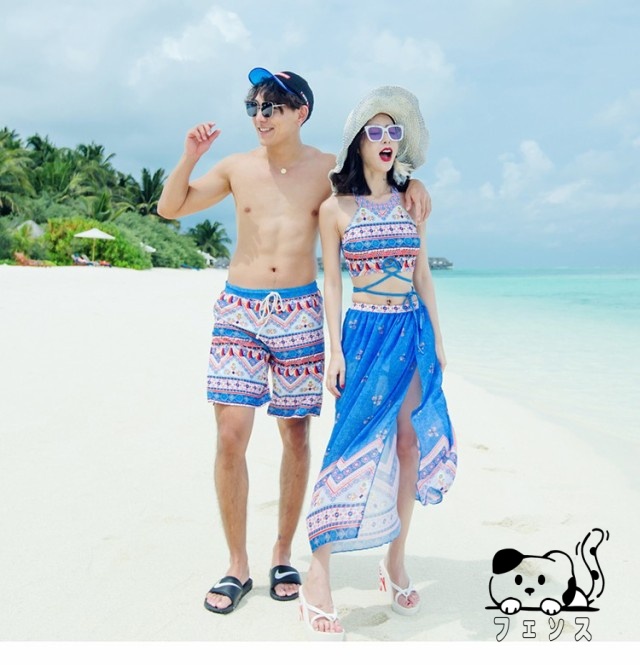 売れ筋アイテム 品質安心 レディース ビキニ 売上急増中 男女単品売り ペアビーチ 3点セット ペア水着 メンズ ミズギ お揃え サーフパンツ ご夫婦 スイムウエア カップル 話題商品 在庫わずか ペアルック 上下セット 水着 お買い得プライス