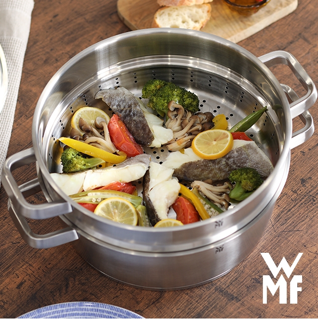 WMF(ヴェーエムエフ)アイコニック スチーマー 28cm：一度にたくさん蒸せる ロースター専用スチーマー