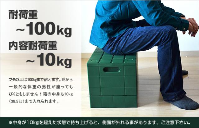 耐荷重100kg、内容耐荷重10kg。丈夫です。