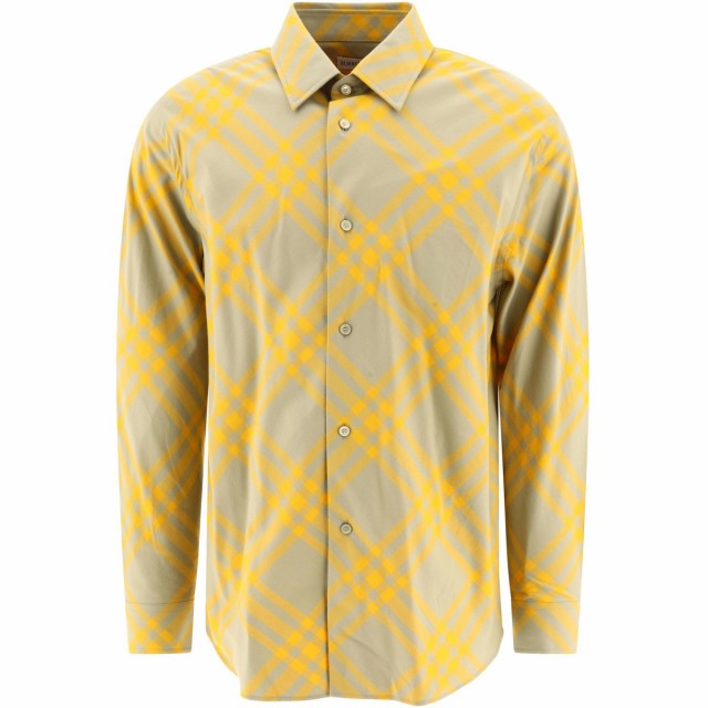 BURBERRY バーバリー イエロー Yellow Check shirt シャツ メンズ 秋冬2023 8079165  【関税・送料無料】【ラッピング無料】 vi｜au PAY マーケット