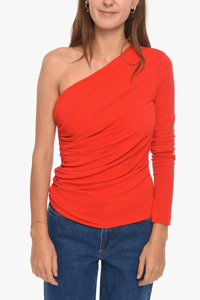 DSQUARED2 ディースクエアード トップス S72NC0966 S22679 313 レディース ONE-SHOULDER DRAPING  VISCOSE TOP 【関税・送料無料】【ラッ｜au PAY マーケット