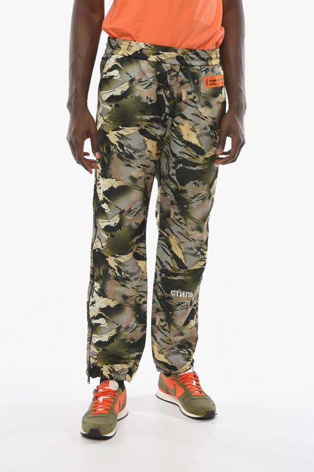 HERON PRESTON ヘロン プレストン Multicolor パンツ HMCJ005S22 FAB001 5901 メンズ CTNMB  CAMOUFLAGE-PATTERNED JOGGERS WITH DRAWSTRI｜au PAY マーケット