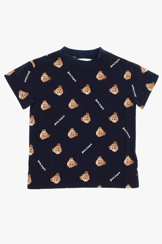 PALM ANGELS パーム・エンジェルス Tシャツ PBAA001F21JER0024660 ボーイズ ALL-OVER TEDDY BEAR  PRINTED CREW-NECK T-SHIRT 【関税・送｜au PAY マーケット