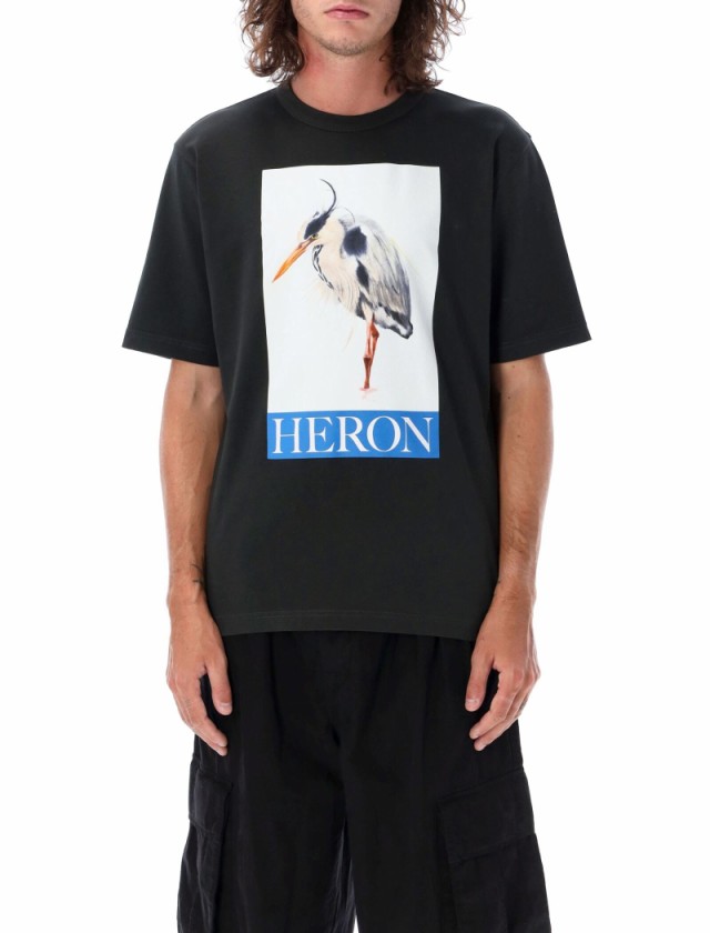 HERON PRESTON ヘロン プレストン ブラック BLACK Tシャツ メンズ 秋冬2023 HMAA032F23JER0041046  【関税・送料無料】【ラッピング無料】｜au PAY マーケット