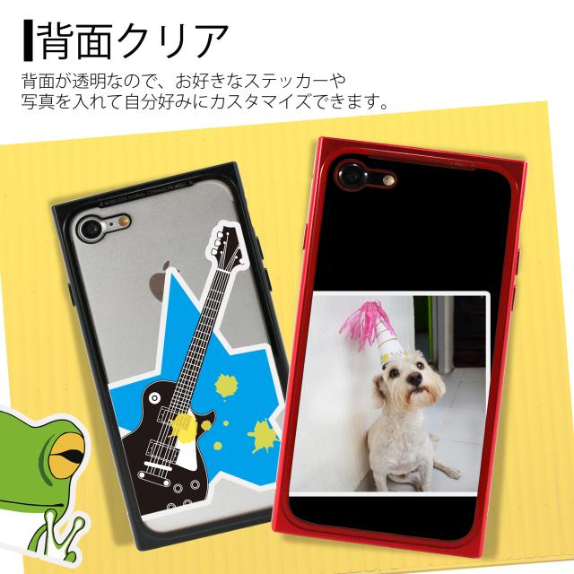 iPhone マグネット アルミバンパー ケース スクエア型 秒速 装着 背面