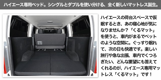 高品質！ハイエース200系専用 1型~7型の車中泊ベッド くるマット誕生