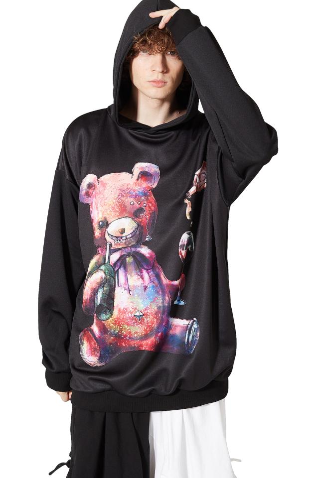 再入荷1番人気 Ankorock アンコロック パーカー メンズ プルオーバー レディース ユニセックス 服 ブランド 長袖 ロング丈 プルパーカー プリント くま 超目玉 Www Endocenter Com Ua