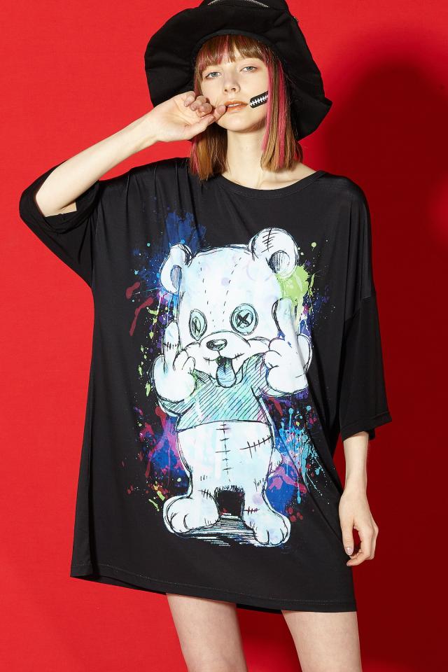 ポイント10倍 Ankorock アンコロック ビッグ Tシャツ メンズ カットソー レディース 半袖 プリント クマ 再入荷 Centroprofesorjuanbosch Com