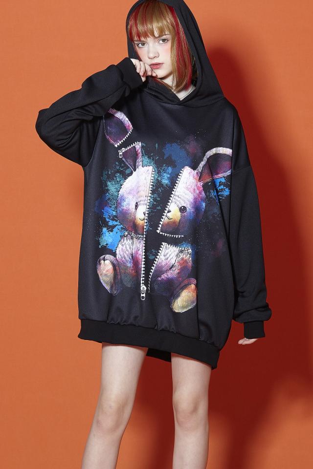 全品送料無料 Ankorock アンコロック パーカー メンズ プルオーバー レディース ユニセックス 服 ブランド 長袖 厚手 プリント アニマル柄 動物柄 ウサ Finalsale対象商品30 Off Design Tours Com