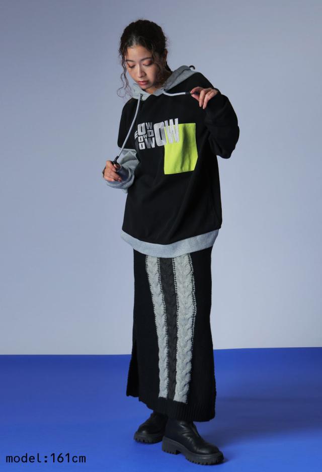 切替 ロゴ フーディー ユニセックス オーバーサイズ 送料無料・メール便不可 秋新作