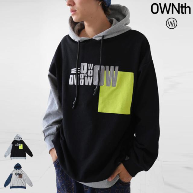 切替 ロゴ フーディー ユニセックス オーバーサイズ 送料無料・メール便不可 秋新作