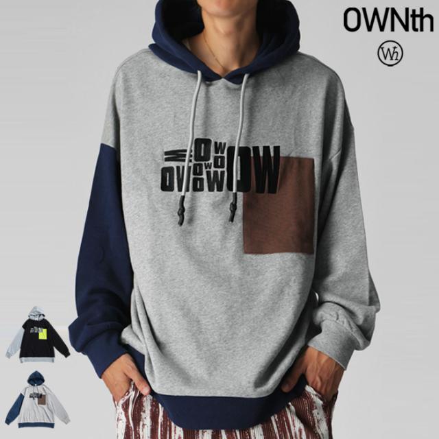 切替 ロゴ フーディー ユニセックス オーバーサイズ 送料無料・メール便不可 秋新作