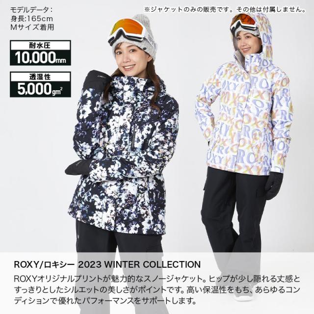 ROXY フラワープリント スノーボードジャケット　トップス ROXY フラワープリント スノーボードジャケット トップス
