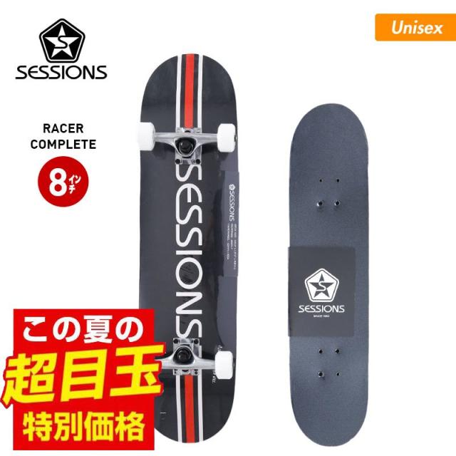 SESSIONS セッションズ スケートボードコンプリート BLACK 8インチ SESSIONS セッションズ スケートボードコンプリート BLACK 8インチ