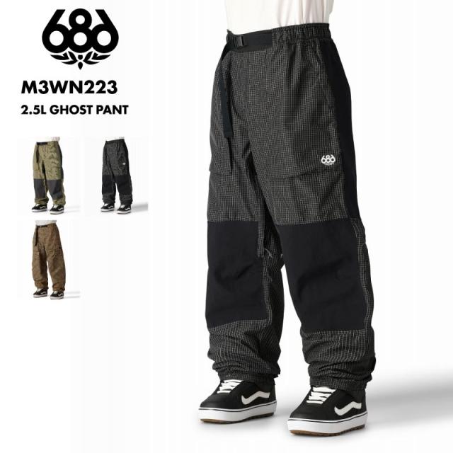 686/シックスエイトシックス メンズ スノーウェア パンツ 2.5L GHOST PANT WINTER 24-25 スノーボード スキー 防寒 スノボウェア スキーウェア  M3WN223