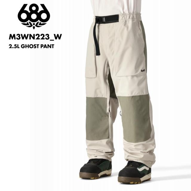 686/シックスエイトシックス メンズ スノーウェア パンツ 2.5L GHOST PANT WINTER 24-25 スノーボード スキー 防寒 スノボウェア スキーウェア  M3WN223_W