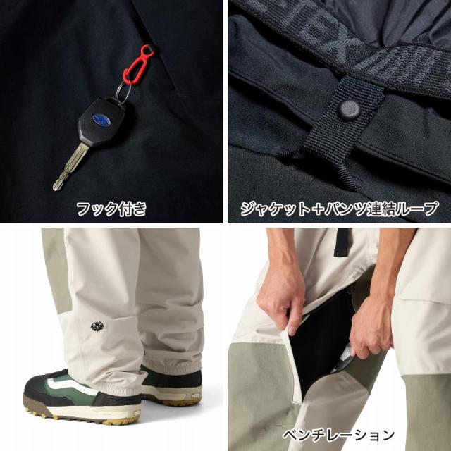 686/シックスエイトシックス メンズ スノーウェア パンツ 2.5L GHOST PANT WINTER 24-25 スノーボード スキー 防寒 スノボウェア スキーウェア  M3WN223_W