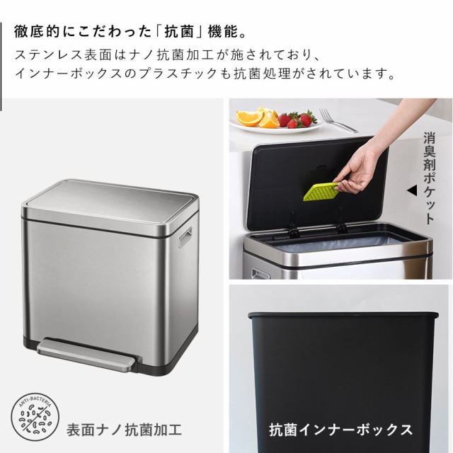 dショッピング |EKO ゴミ箱 20L エコフライ ステップビン ペダル