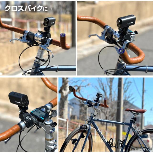 4.6K 自転車ドライブレコーダー LEDライト付 サイクルレコーダー バイシクル バイク ドラレコ 手ブレ補正 Wi-Fi H.264 256GB対応 NB-017