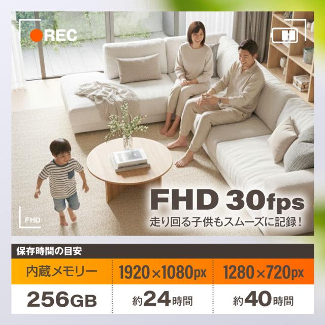 Gexa(ジイエクサ) 1080P掛け時計型カメラ  小型カメラ GX-312