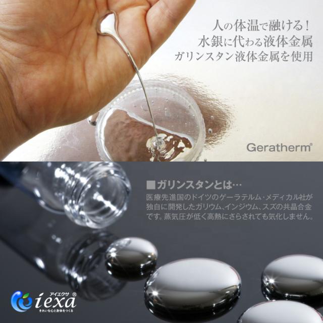 アナログ体温計 水銀フリー 体温計 液体金属ガリンスタン使用 電池不要 実測式 IX-201L iexa(アイエクサ)