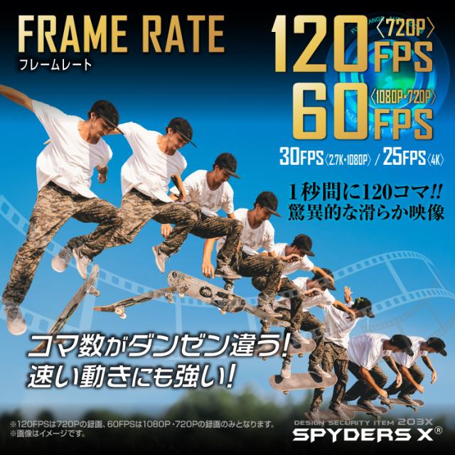 スパイダーズX 小型カメラ キーレス型カメラ 防犯カメラ 4K 120FPS 128GB対応 スパイカメラ A-208
