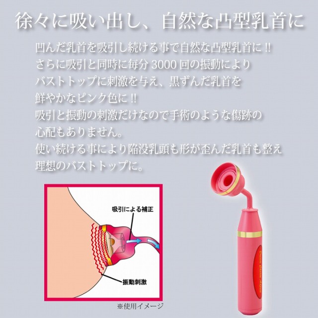 徐々にい吸出し、自然な凸型乳首