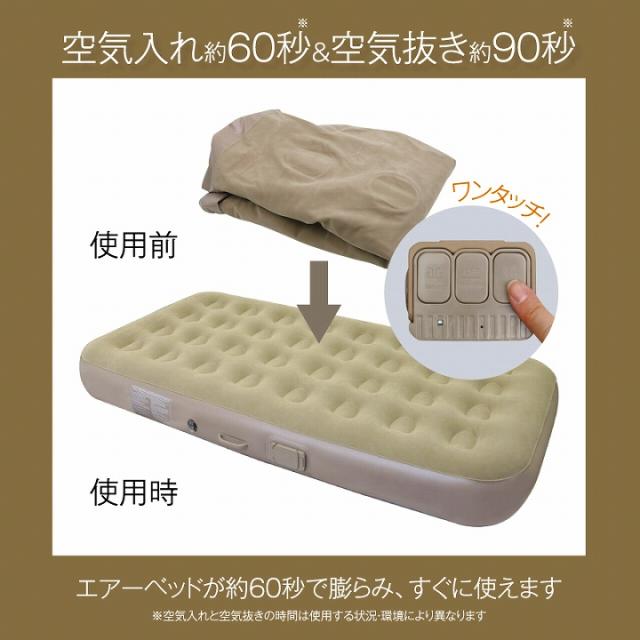 空気入れ約60秒　空気抜き約90秒