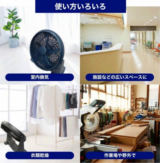 使い方いろいろ 室内換気 施設などの広いスペースに