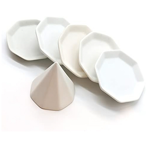 神棚の里 八角盛り塩用セット 小 素焼き八角皿5枚