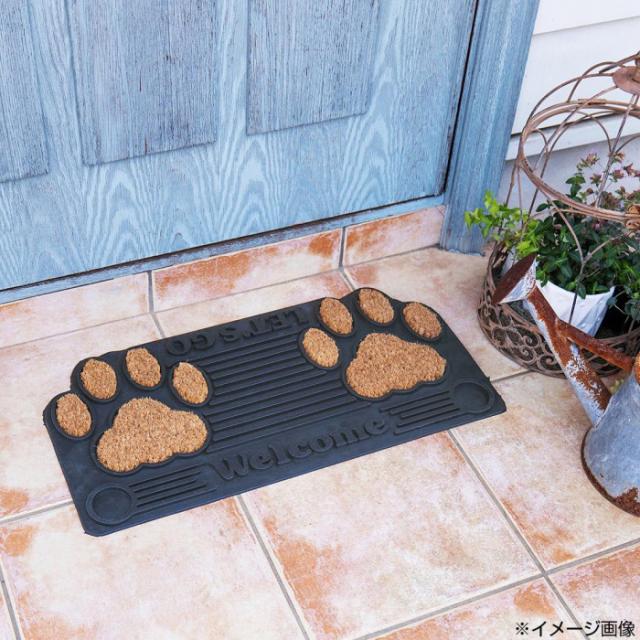 玄関マット ラバーコイヤーマット 肉球ウェルカム 12621092044