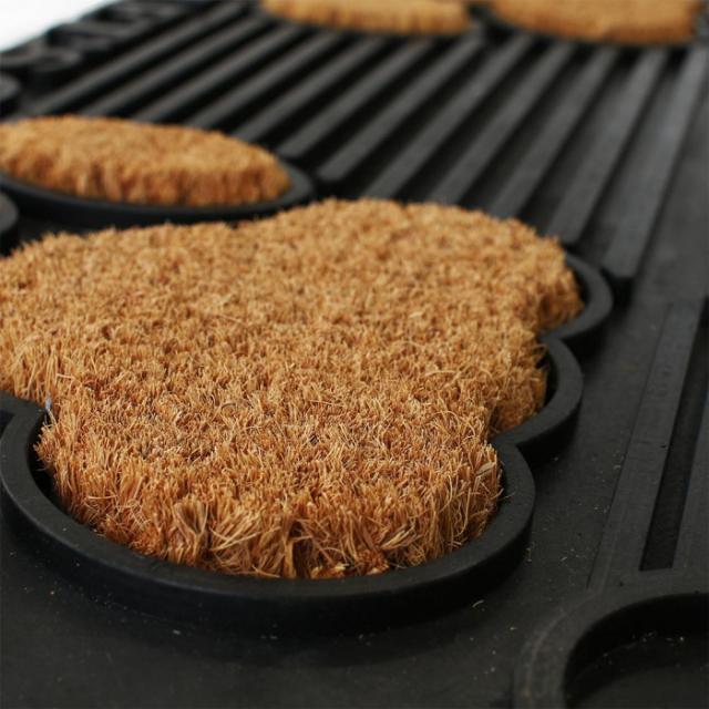 玄関マット ラバーコイヤーマット 肉球ウェルカム 12621092044