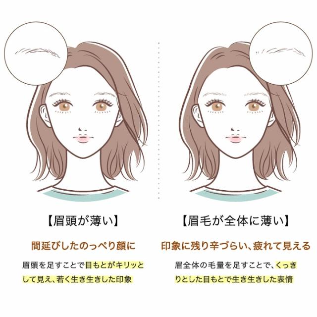 眉頭が薄い 眉毛が全体に薄い