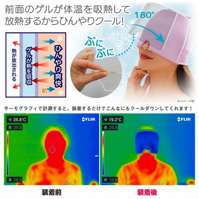 前面のゲルが体温を吸熱して放熱するからひんやりクール