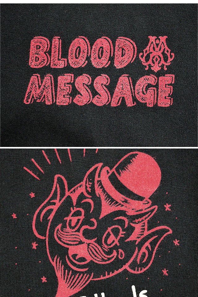 NO PAIN長袖Tシャツ BLOOD MESSAGE ブラッドメッセージ BLLT-1140 