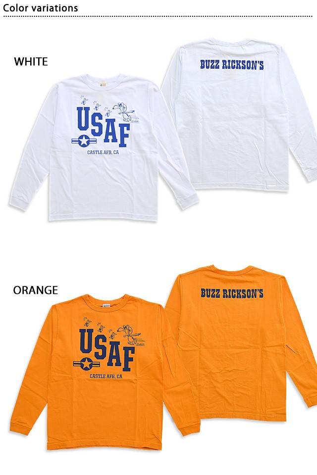 割引クーポン対象品 Buzz Peanuts長袖tシャツ Usaf Buzz Rickson S Br バズリクソンズ スヌーピー ロングtシャツ 21超人気 Farmerscentre Com Ng