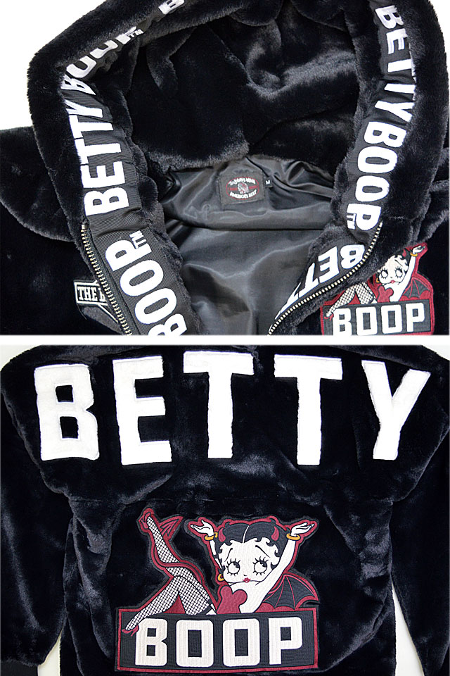 BR×BETTYコラボ ロゴ刺繍ロング丈ファージャケット The BRAVE-MAN BBB